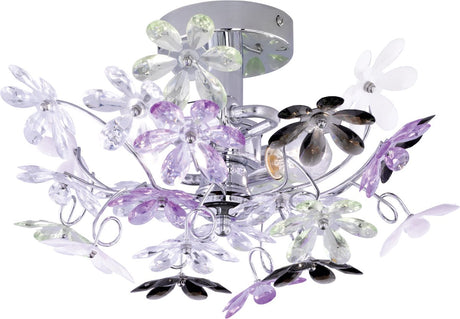 Rl lebe dein Licht Reality Flower - Wandleuchte - Chrom - exkl. 2x E14 4W - Beleuchtung rauf und runter - dimmbar mit Schalter