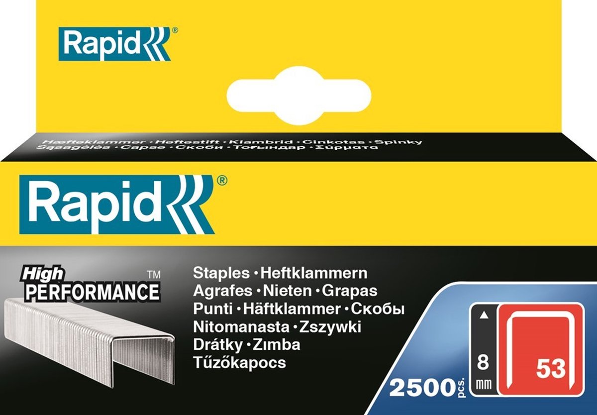 Rapid Heftklammer 53 8 mm 2500 Blisterbox