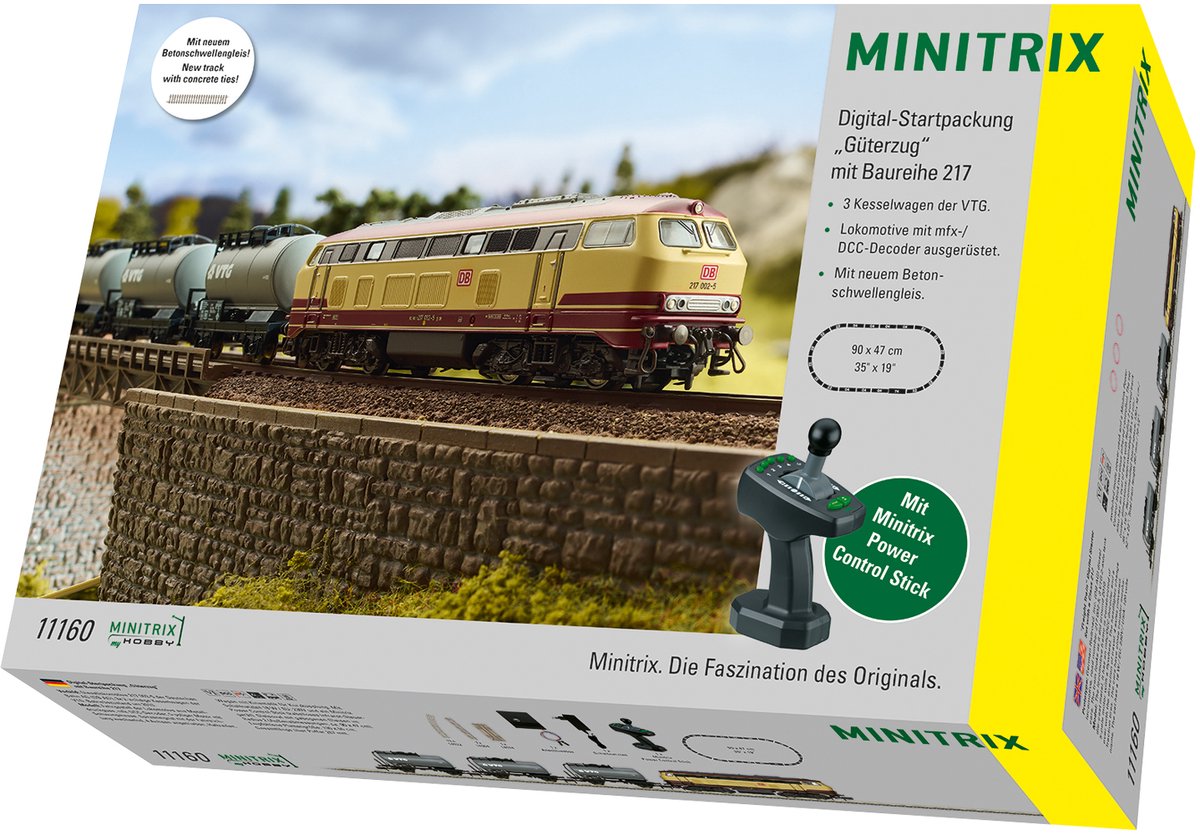 Minitrix Digital-Startset Güterzug mit Lokomotive Baureihe 217