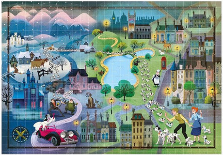 Clementoni World Map Puzzle 101 Dalmatianer, 1000st.
