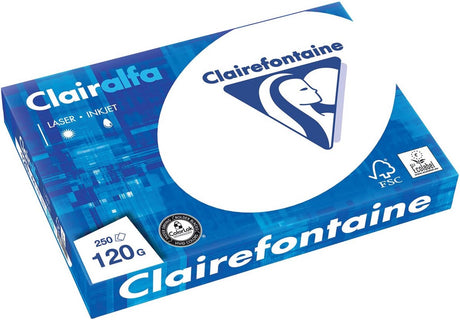 Clairefontaine – clairalfa – Präsentationspapier – A4 – 120 Gramm – 250 Blatt
