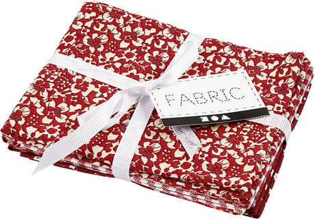 Creativ Company Patchworkstoff rot 45x55cm, 4 Stk.