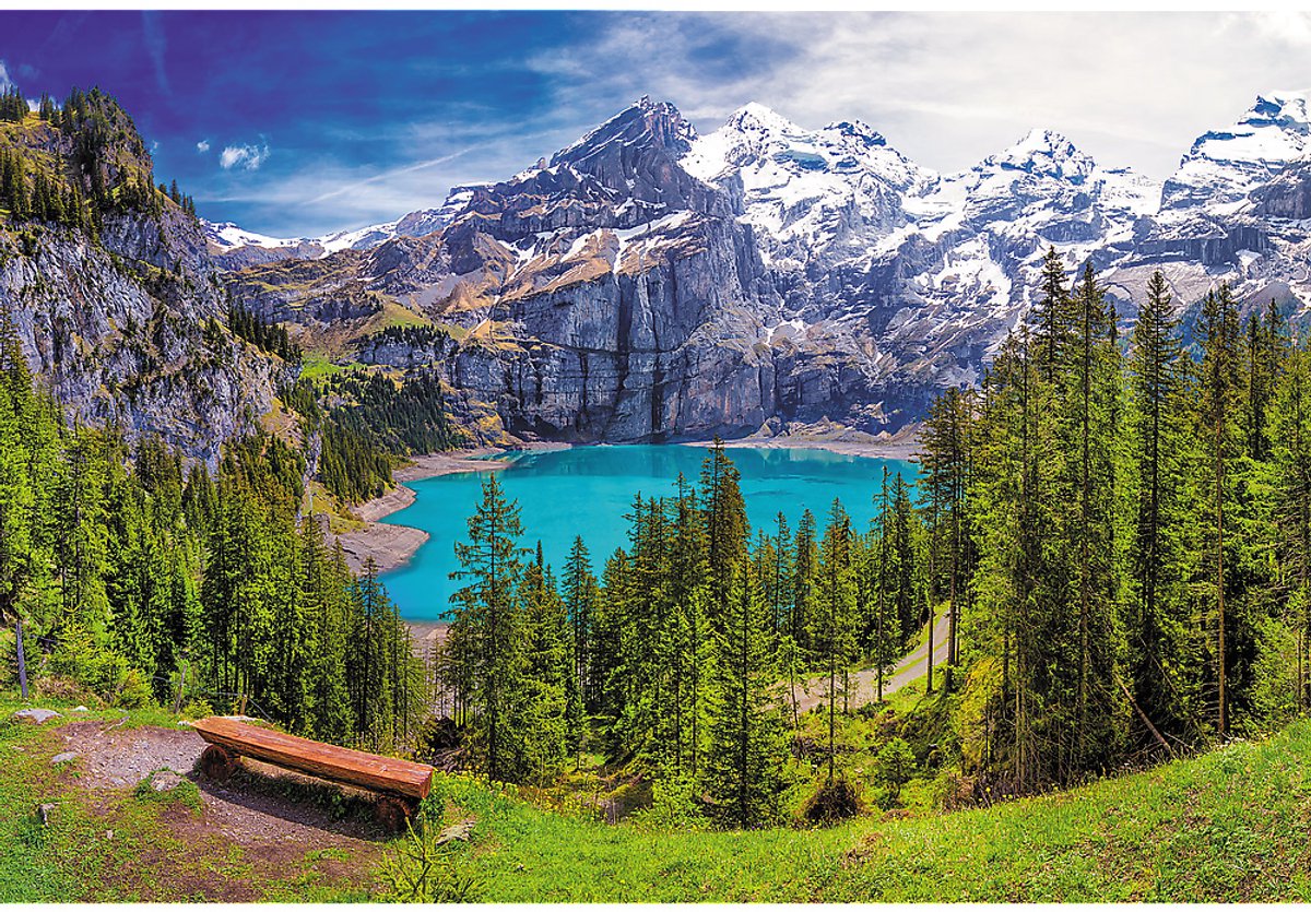 Trefl Puzzle Oeschinensee Alpen Schweiz 1500 Teile Landschaft.