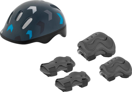 Rebel electro rebel zab0123b - 7 delige beschermingsset voor vallen bij skaten en steppen, grijs blauw