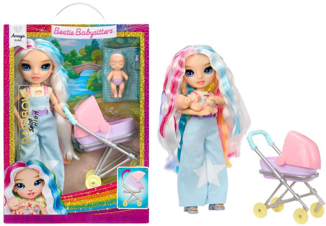 Van der meulen rainbow high jr high bestie babysitters fashion doll amaya.