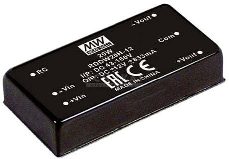 MW Mean Well RDDW20F-15 DC DC Konverter 666 MA 20 W Anzahl Ausgänge: 2 x Inhalt 1 Stück(e)