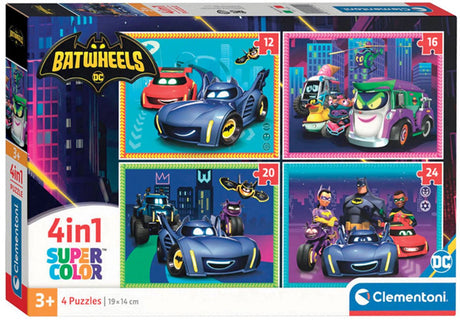 Clementoni – Kinderpuzzle 4 in 1 – Batwheels – Puzzle ab 3 Jahren