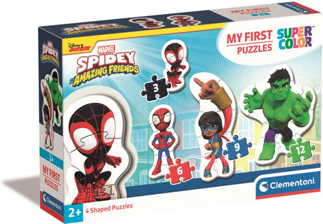 Clementoni – meine ersten Puzzles – Spidey – 4 Puzzles für Kinder – 3, 6, 9 und 12 Teile – ab 2 Jahren