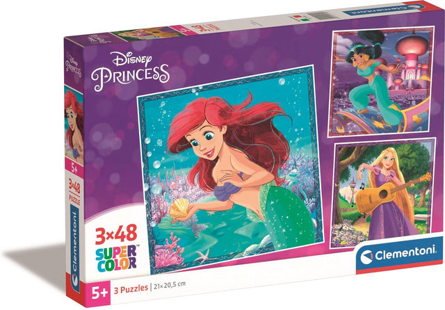Clementoni - Puzzle - 3x48 Teile - Disney-Prinzessinnen - Kinderpuzzle - ab 5 Jahren