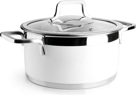 Lacor Buffet-Kochtopf mit Deckel – weiß – ø 16 cm