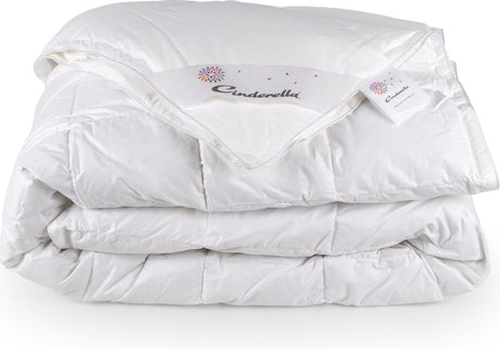 Cinderella soul dekbed 4-seizoenen - 1 persoons - luxe eendendons vulling - percale tijk - 140x 200 cm