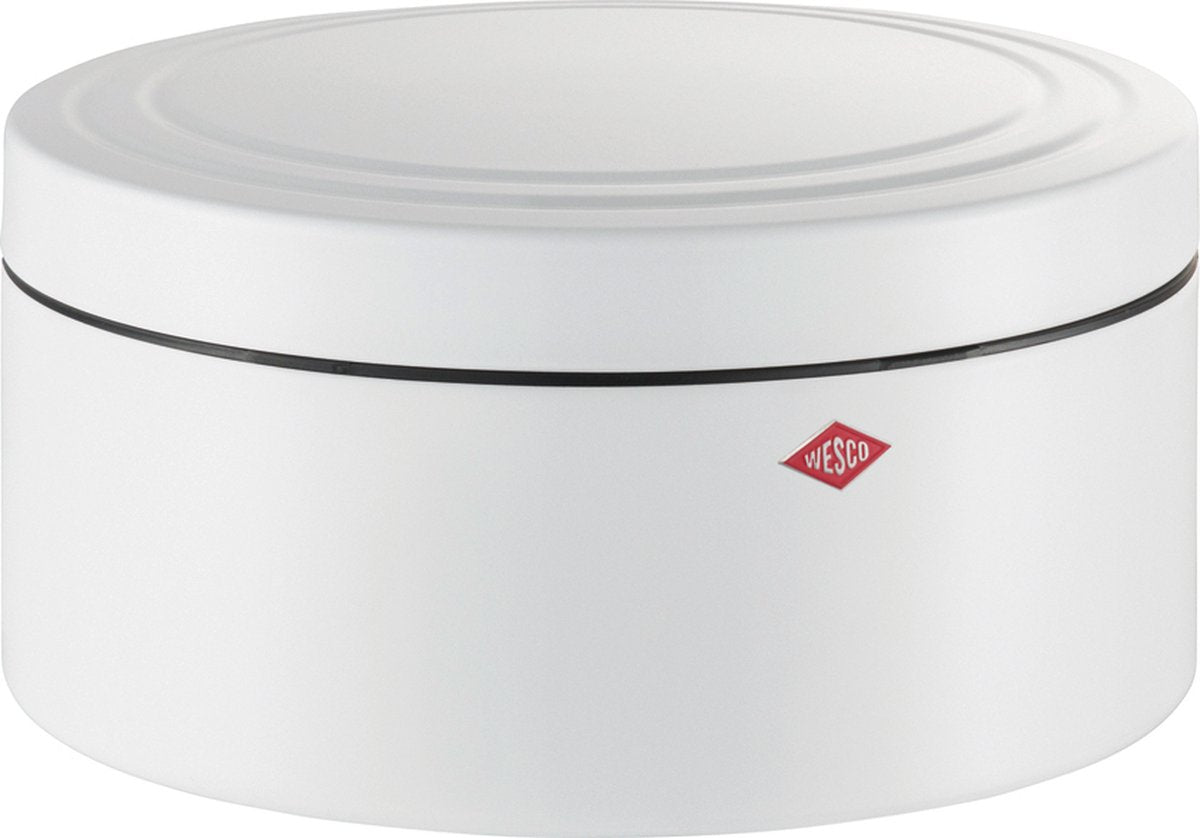 Wesco Classic Line Gebäckdose mit Deckel | 4 Liter | Metall - mattweiß | Keksdose
