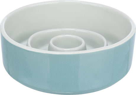 Trixie Futternapf für langsames Fressen, Keramik, graublau