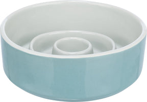 Trixie Futternapf für langsames Fressen, Keramik, graublau