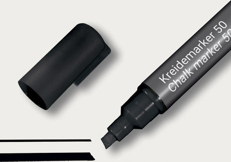 Sigel Kreidemarker Meißelspitze 1 5mm schwarz