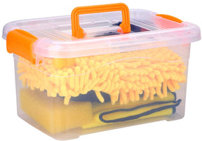 Dunlop Autowaschset - Felgenbürste - Autowaschbürste - Autoschwamm - in Aufbewahrungsbox