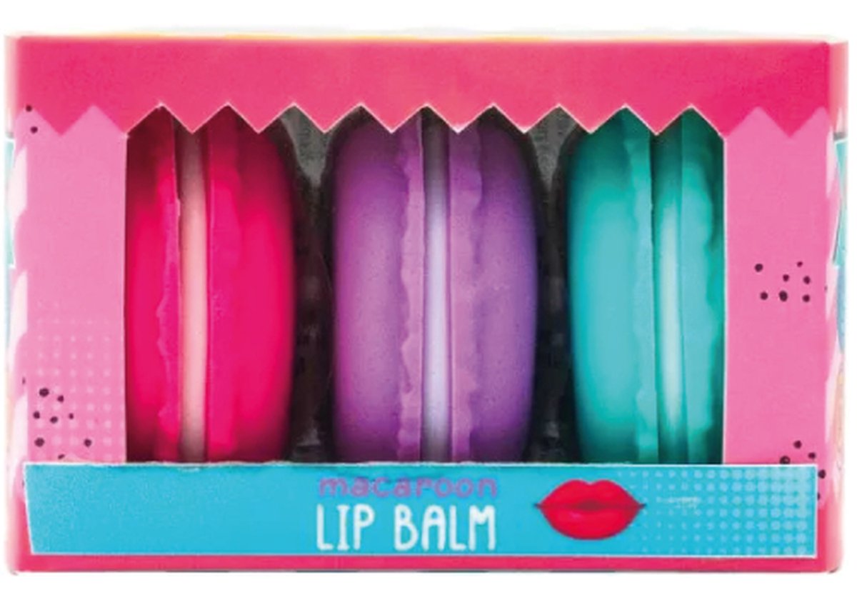 Erstelle es! Candy Lippenbalsam Macaron Box, 3 Stk.