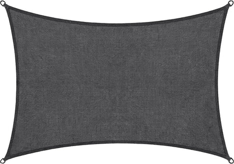 Abbey camp schaduwdoek - hdpe - 3 x 4 m - grijs - zonnedoek - rvs ringen - valletta-340