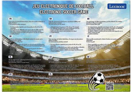 Lexibook elektronisches Fußballspiel mit Beleuchtung und Sound für 2 Spieler