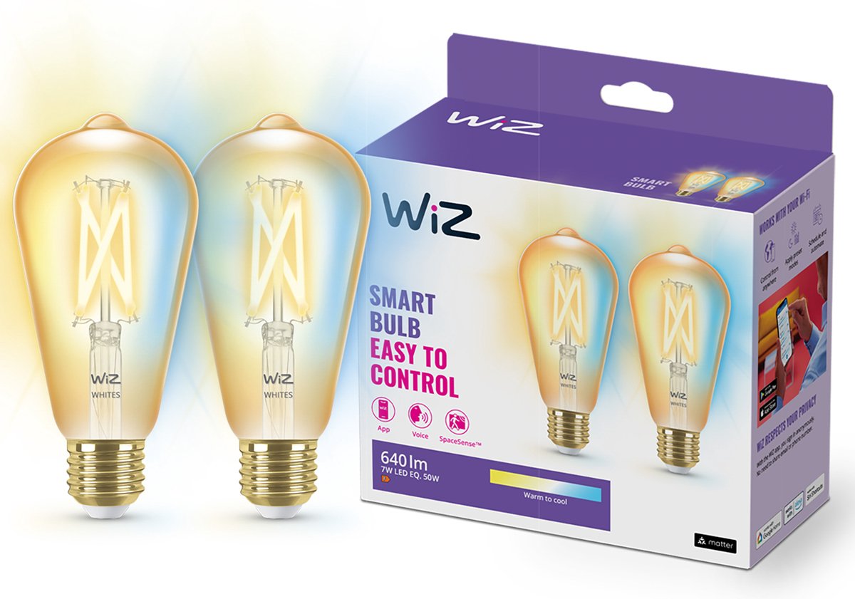 Wiz Wiz Filament Amber ST64 E27 X2