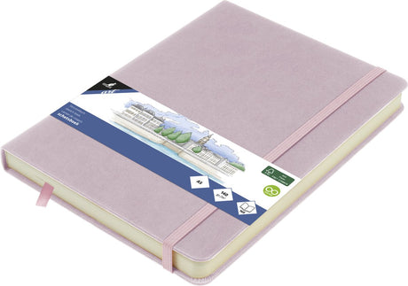 Kangaro-Skizzenbuch – A5 – violett – PU-Hardcover – mit Gummiband und Band