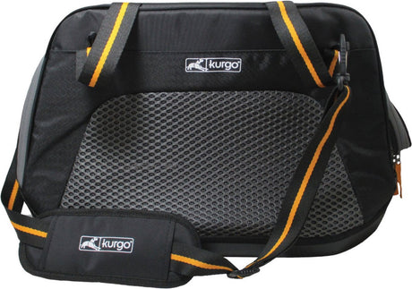 Kurgo Explorer Transportbox – Autozubehör für Hunde – 51 x 25 x 29 cm, schwarz, orange, geeignet für Hunde bis 9 kg l