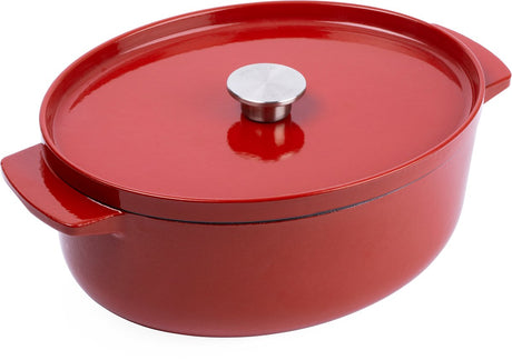 Kitchenaid Bratpfanne 30 cm – emailliertes Gusseisen – Kaiserrot – oval