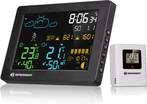Bresser Wetterstation - meteotemp baro - mit Farbdisplay - für drinnen und draußen