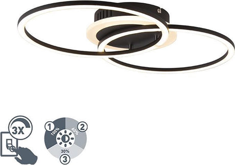 Rl Live Your Light Reality Venida - Deckenleuchte - Schwarz matt - inkl. 1x SMD 25 W - Osram Leuchtmittel - Licht separat schaltbar - geeignet für Festmontage oder Stecker