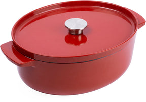 Kitchenaid Bratpfanne 30 cm – emailliertes Gusseisen – Kaiserrot – oval