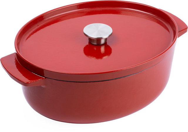 Kitchenaid Bratpfanne 30 cm – emailliertes Gusseisen – Kaiserrot – oval