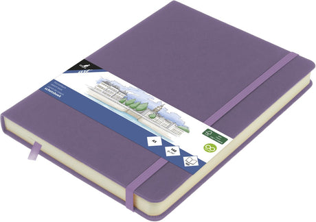 Kangaro-Skizzenbuch – A5 – Heideviolett – mit Gummiband und Band