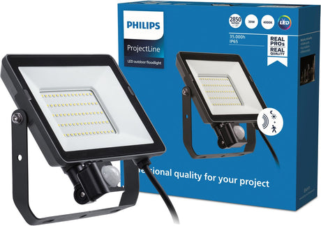 Philips led philips projectline straler 30w koel wit licht - 4000k - geïntegreerde bewegingssensor