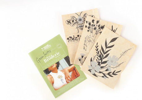 Graine creative embroidery kit for clothes - nature theme