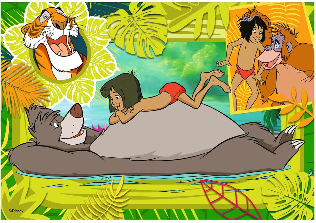Ravensburger Disney Classics: Dombo und Jungle Book Bein Puzzle, 2x12st.