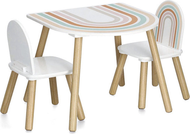 Zeller present 13536 - kindermeubelset rainbow - 3-delig mdf grenen