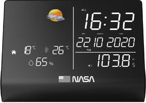 NASA WS1300 Wetterstation für drinnen und draußen – Bluetooth-Lautsprecher – Radio
