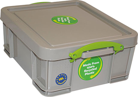Wirklich nützliche Box-Aufbewahrungsbox 18 Liter | recycelt | grau
