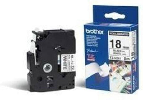 Brother tz-n241 - 18mm - black on white - not laminated - not for pt-1000 pt-12xx