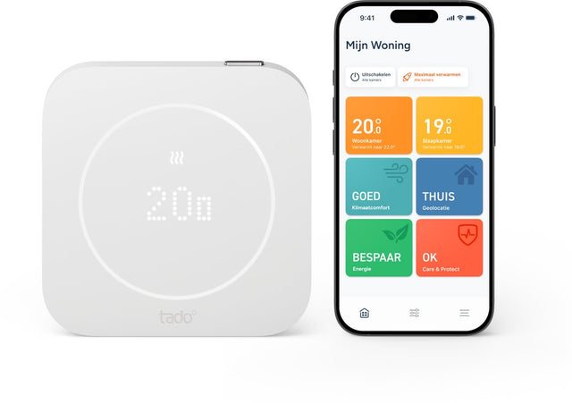 Tado° bedrade slimme thermostaat x (2e gen.) - smart thermostaat - opentherm relay - matter - google home, alexa apple home - wit