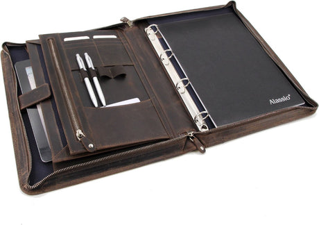 Kangaro Roberto Romano Konferenzmappe – Juve – A4 – Braun – Echtleder – 36 x 27,5 x 5 cm – Ju-48213