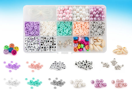 Grafix -Beadsets Perlen in Box, 12 Perlensätze