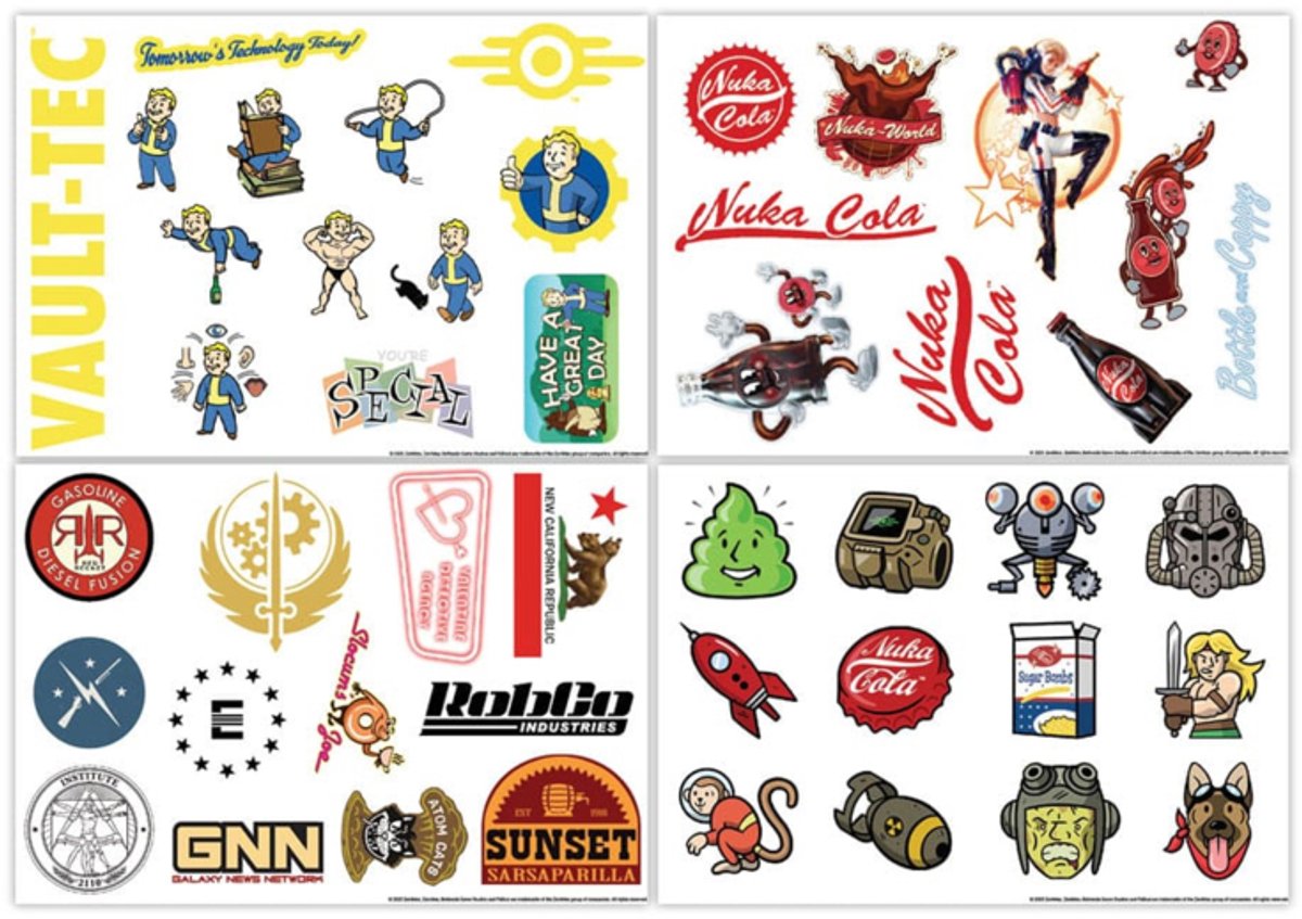 Fanattik fallout tech sticker pack patches stickers