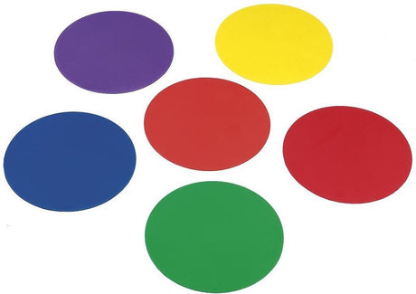 Precision rubberen sport schijven set - veldmarkering 6 stuks multicolor.