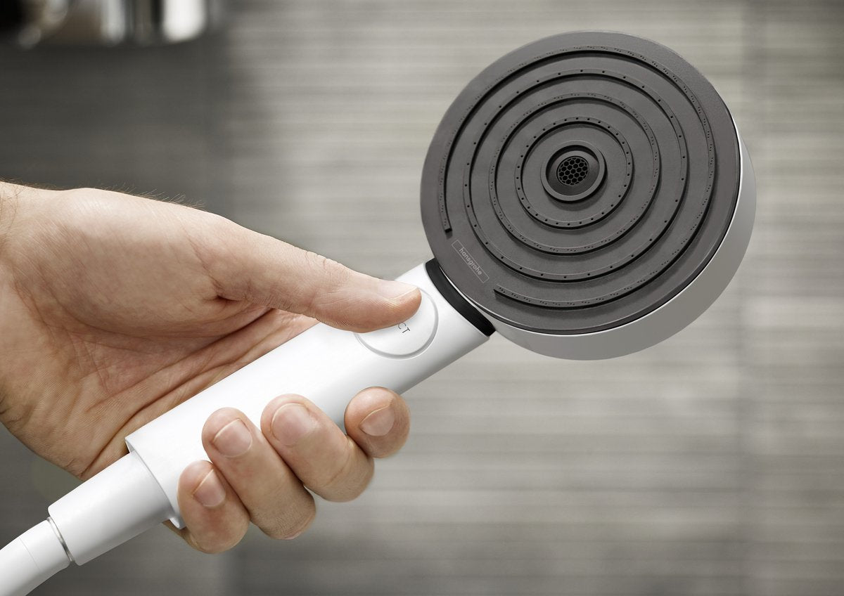 Hansgrohe Pulsify Select S Handbrause 105 3Jet Aktivierung Ecosmart Mattweiß