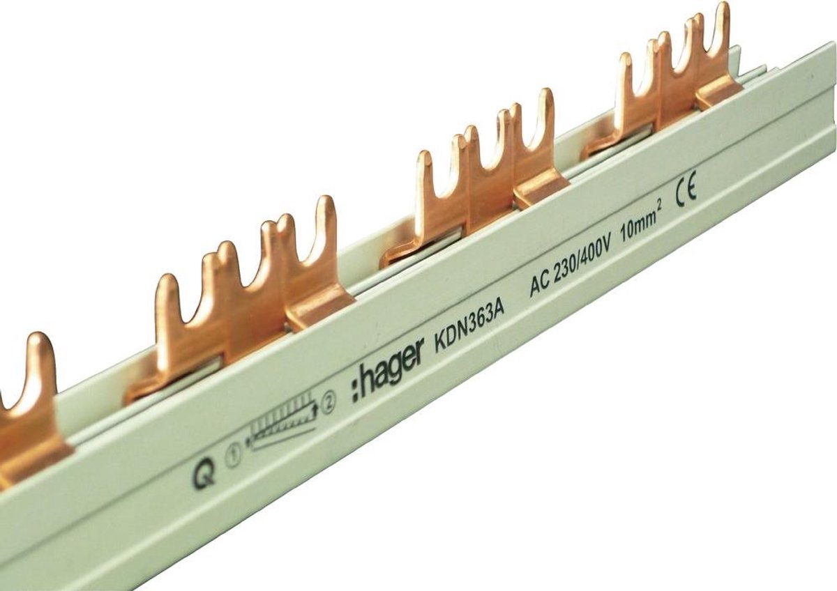 Hager quickbusbar kamrail - kdn363a - e2zp5