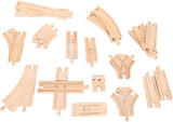 Bigjigs Holzschienen-Verlängerungsset, 25-tlg.