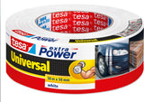 Tesa textieltape extra power universeel ducttape textielversterkt voor repareren – wit 50m x 50mm