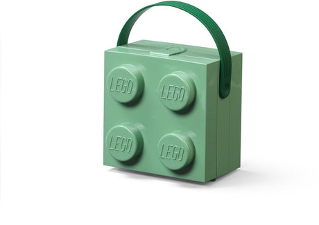 Lego - Brotdose Ziegel 4 mit Griff - Polypropylen - Grün