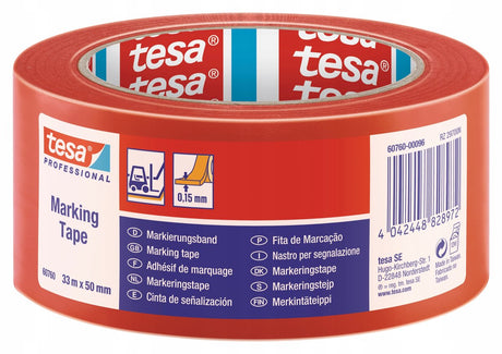 Tesa Flex-Serie – PVC-Warnband – 33 m x 50 mm – rot